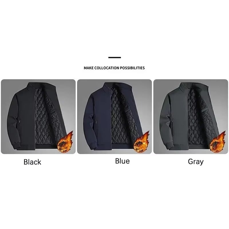 Plus Size 8xl Jacket for Men 2024 Thick Stand Collar Solid Winter Jacket Image 4