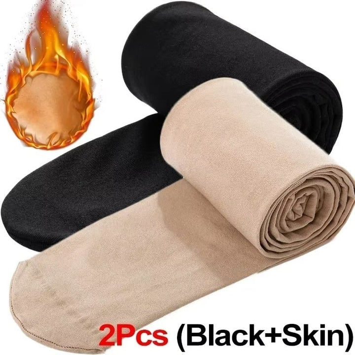 Women Thermal Stockings Winter Warm Elastic Slim Fleece Tights Pantyhose Thicken Image 11