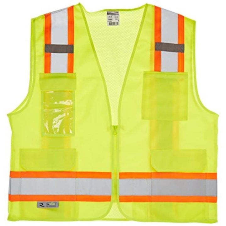 Radians Safety Vest Medium Two Tone Class 2 Hi-Vis Orange Reflective SV6 Image 1