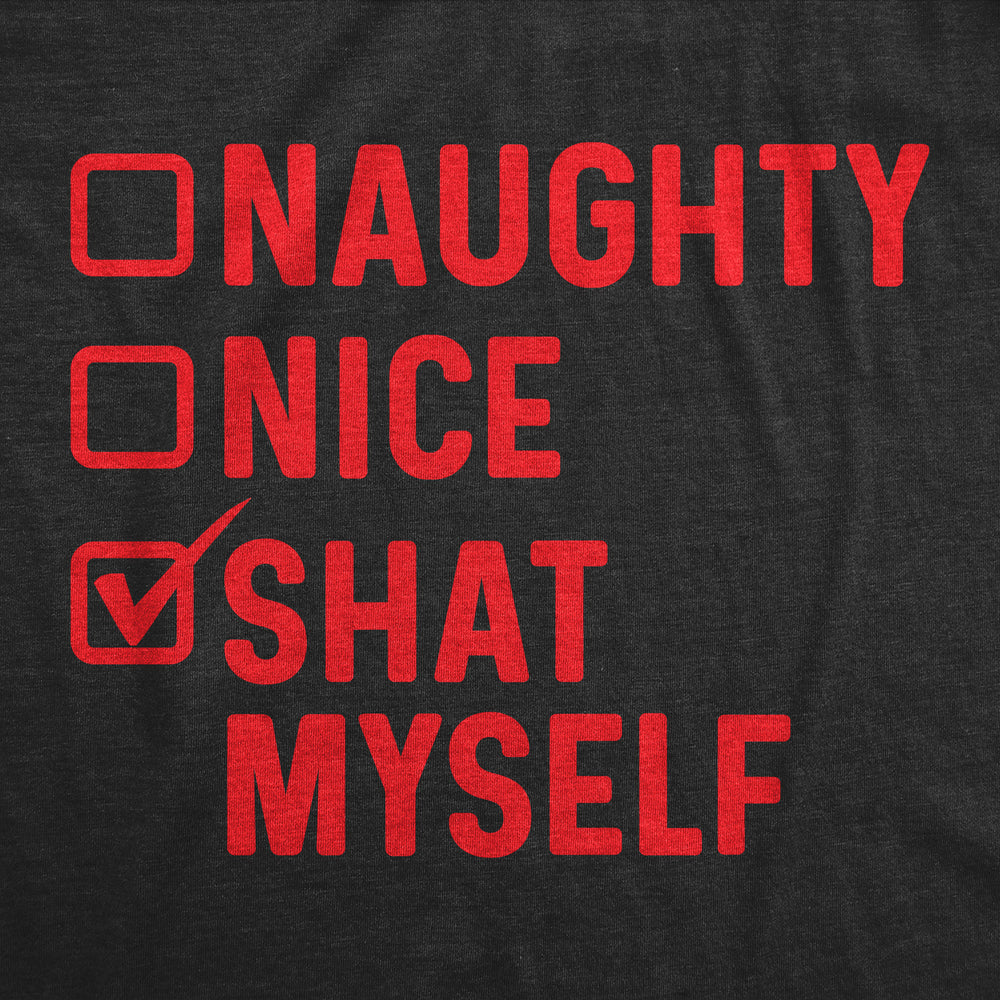 Naughty Nice Shat Myself Baby Bodysuit Funny Sarcastic Christmas List Graphic Jumper For Infants Image 2