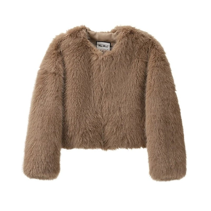 Faux faux Coat Women Winter 2024 Hot Cool Girls Fluffy Short faux Jacket Image 8