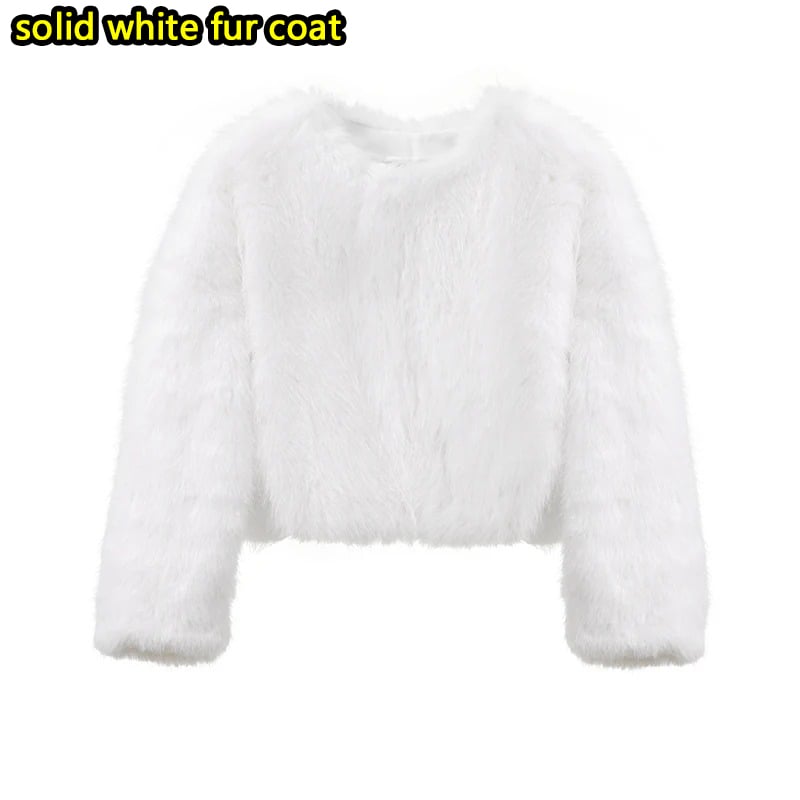 Faux faux Coat Women Winter 2024 Hot Cool Girls Fluffy Short faux Jacket Image 9