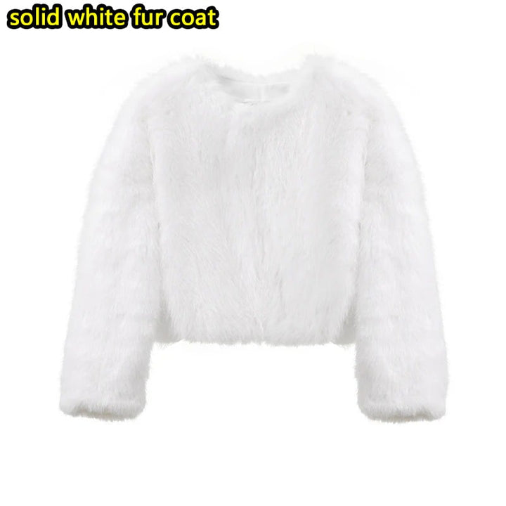 Faux faux Coat Women Winter 2024 Hot Cool Girls Fluffy Short faux Jacket Image 1