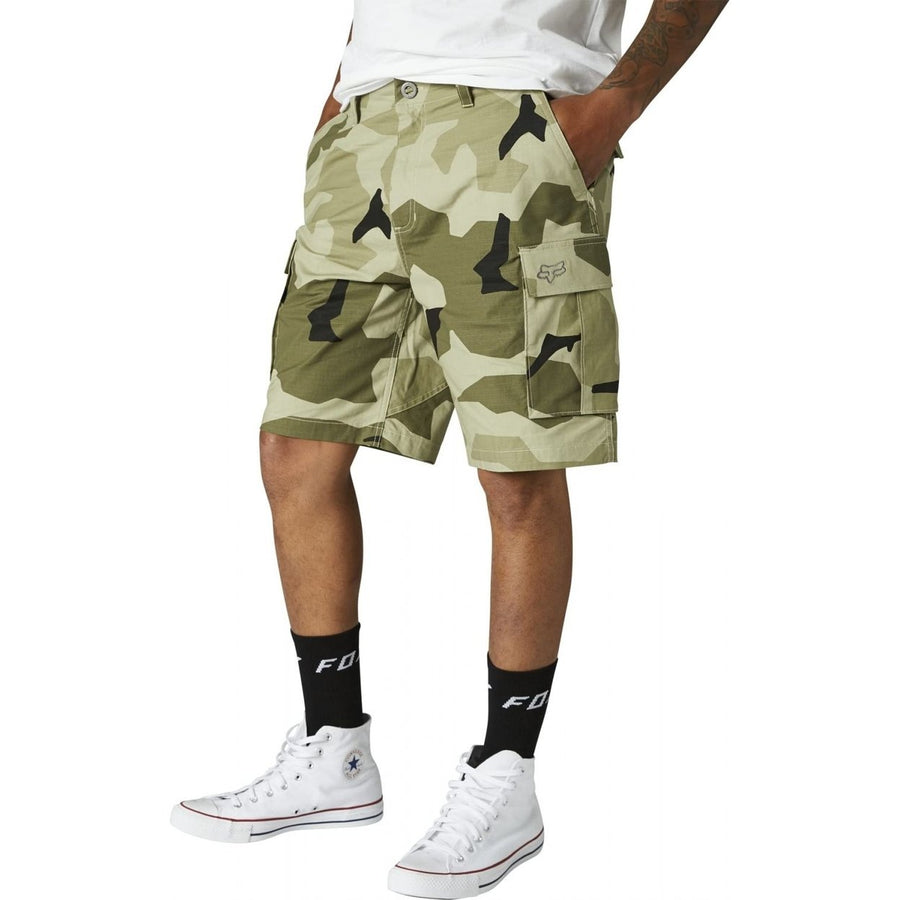 Fox Racing Mens Slambozo Cargo Short 2.0 Green Camo Image 1