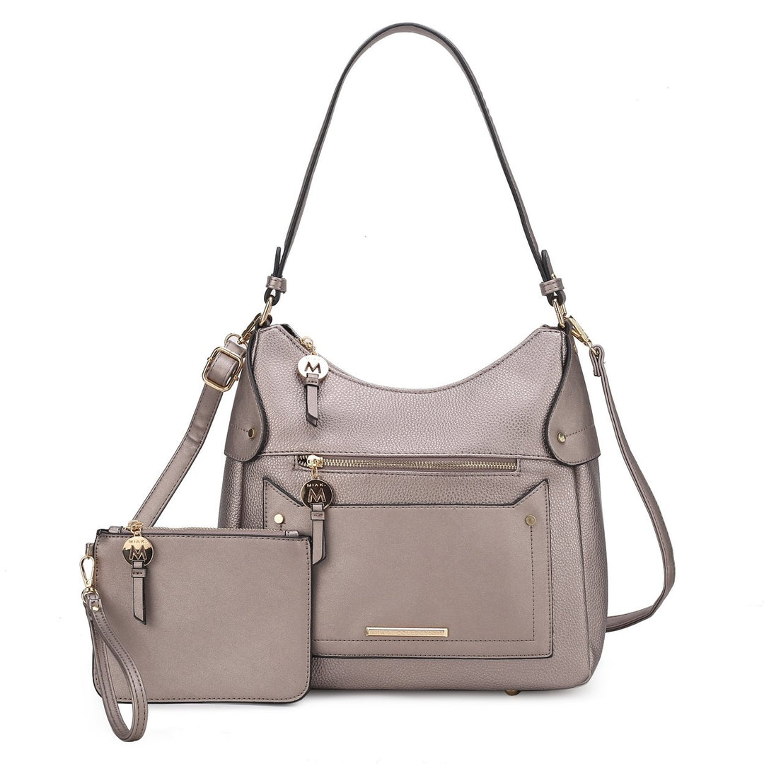 MKFCollection Maeve Shoulder Bag and Set - Vegan Leather Designer Handbag Image 9