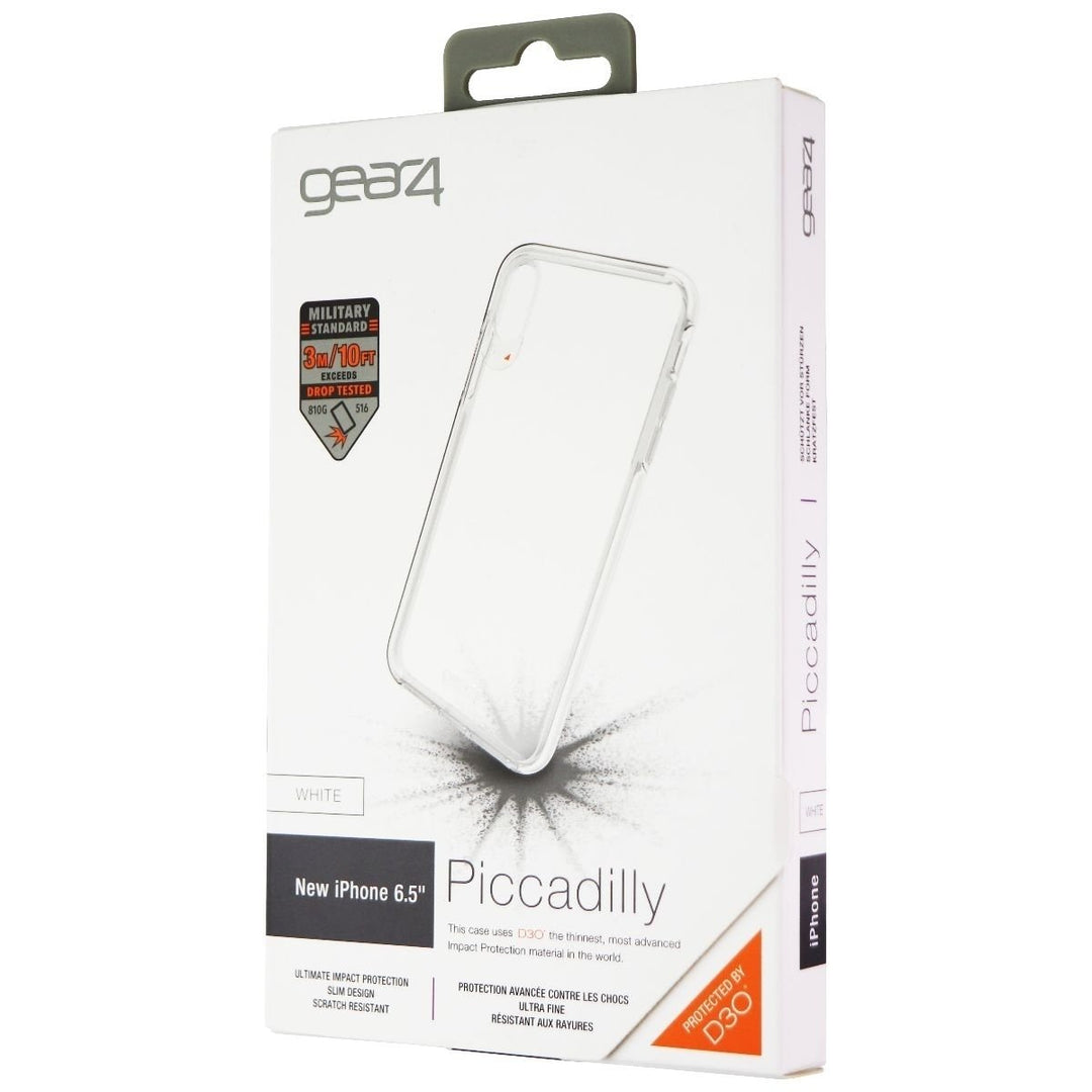 ZAGG Piccadilly Hybrid Case for Apple iPhone Xs Max - Clear/White Trim Image 1