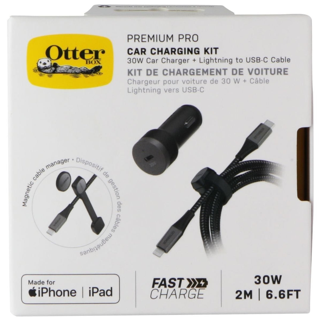 OtterBox (6.6Ft) Premium Pro 8-Pin Lightning to USB-C Car Charging Kit (30W) Image 1