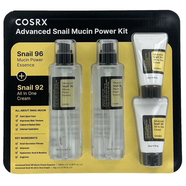 COSRX Advanced Snail Mucin Power Kit Power Essence and All in One Cream (4 Pack) Image 3