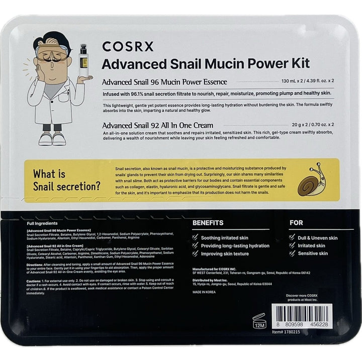 COSRX Advanced Snail Mucin Power Kit Power Essence and All in One Cream (4 Pack) Image 4