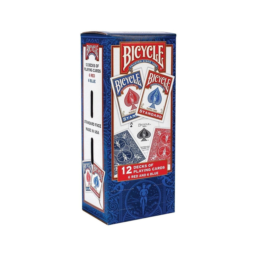 Bicycle Poker Size Standard Index Playing Cards 12 Deck Players Pack Image 1