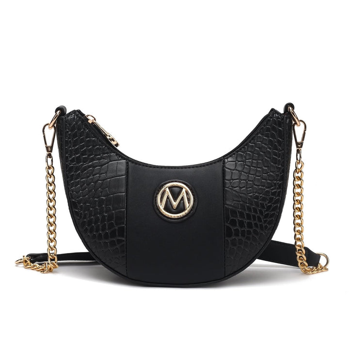 MKFCollection Amira Embossed Crossbody Bag - Vegan Leather Designer Handbag Image 2