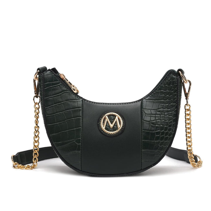 MKFCollection Amira Embossed Crossbody Bag - Vegan Leather Designer Handbag Image 6