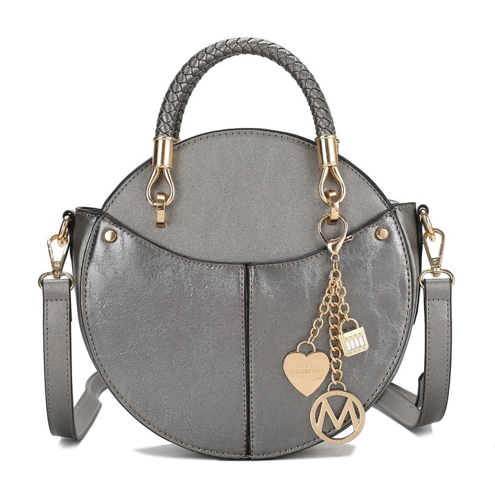 MKFCollection Camille Crossbody Bag - Vegan Leather Designer Handbag Image 4