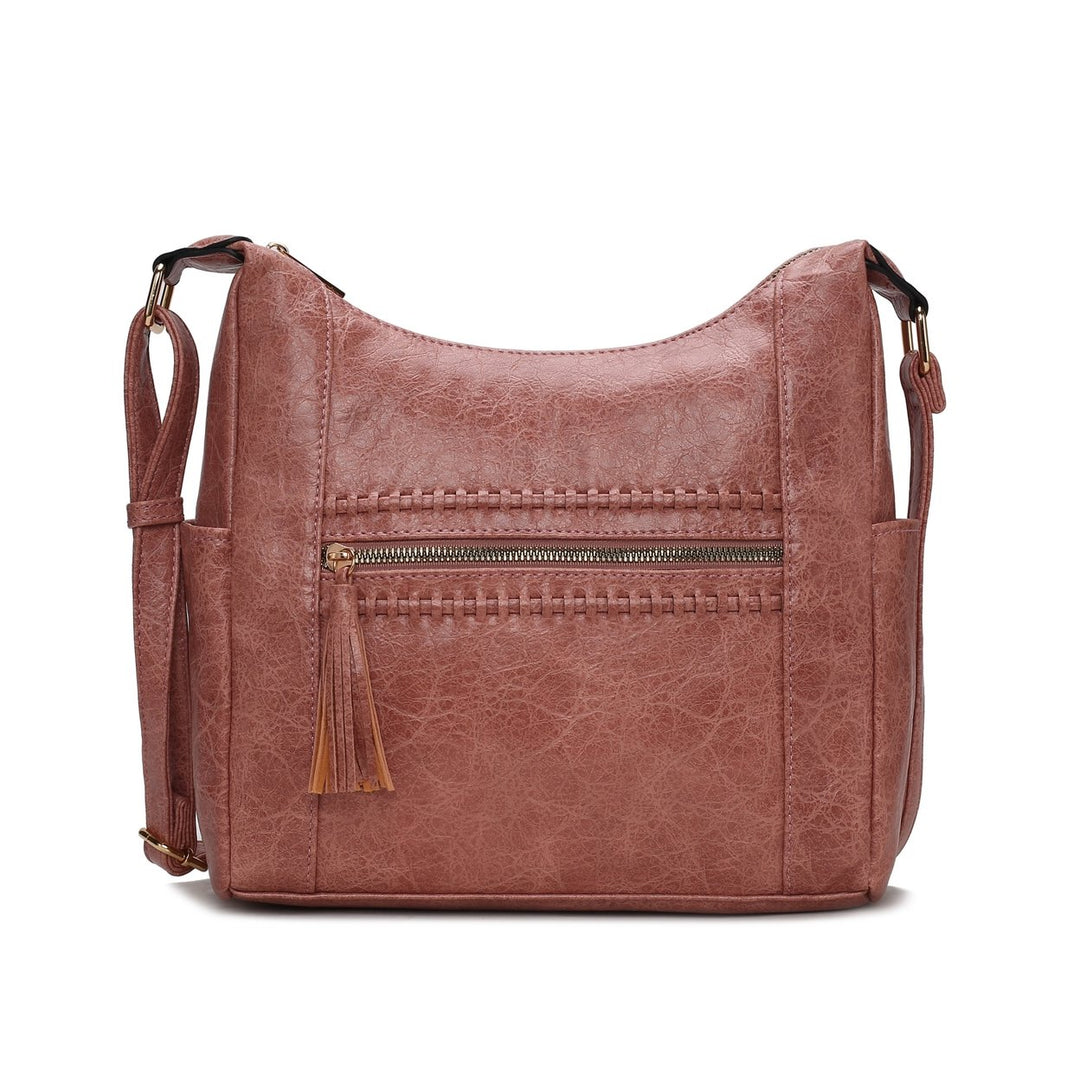 MKFCollection Marseille Shoulder Bag - Vegan Leather Designer Handbag Image 10