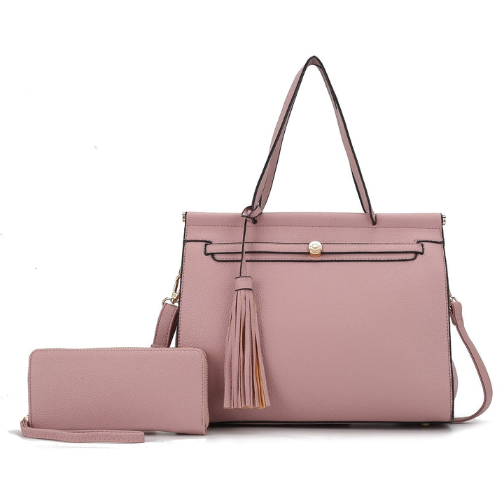 MKFCollection Shelby Shoulder Bag and Set - Vegan Leather Designer Handbag Image 10