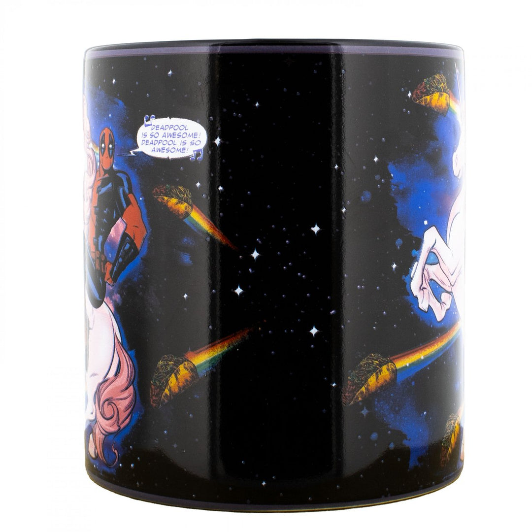 Deadpool Tacos and Unicorn in Space 20oz Ceramic Mug Image 3