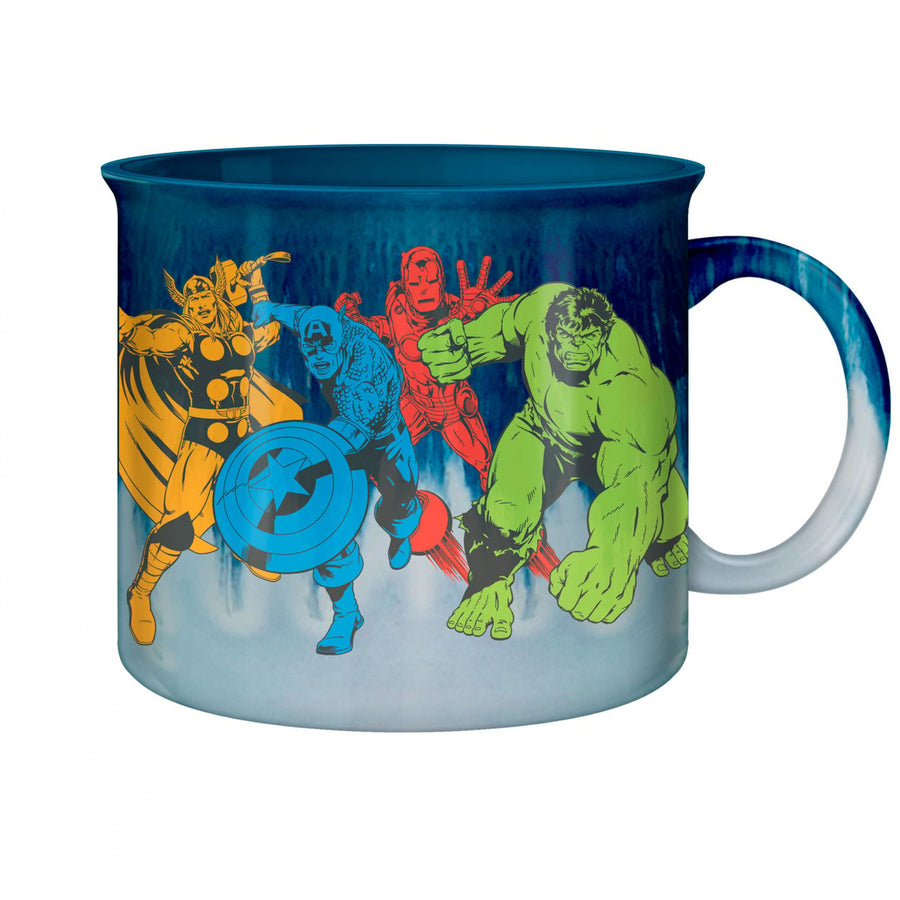 Avengers Retro Art 20oz Glazed Ceramic Camper Mug Image 1