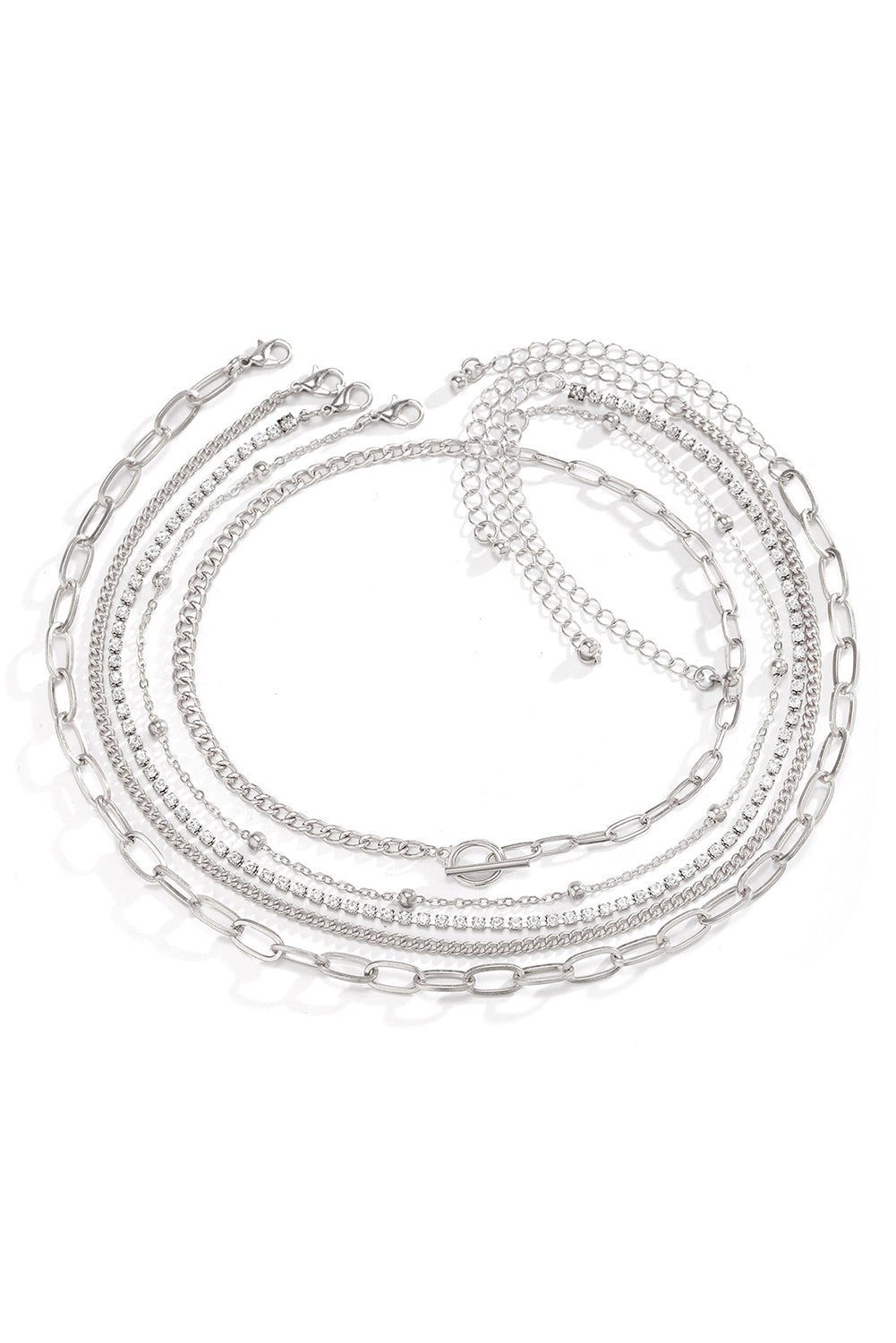 5pcs Layered Chain Collarbone Necklaces Set Image 4