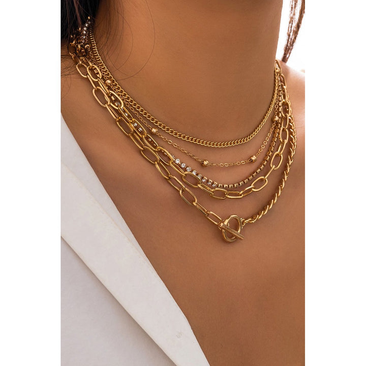 5pcs Layered Chain Collarbone Necklaces Set Image 7