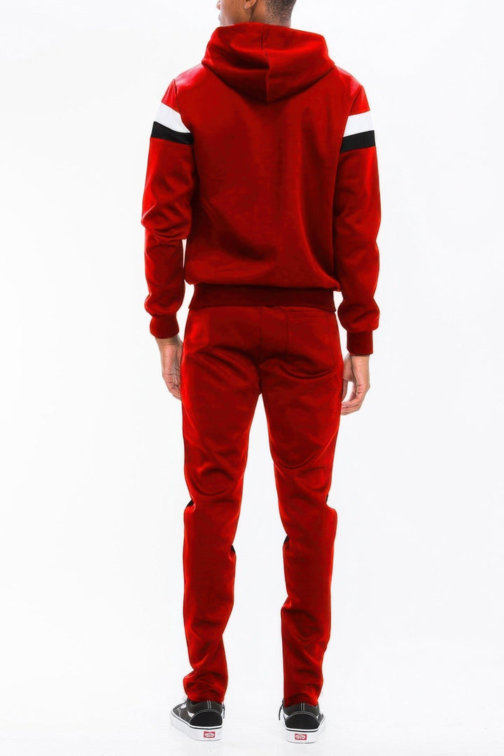 Chevron Stripe Full Zip Track Suit Image 4