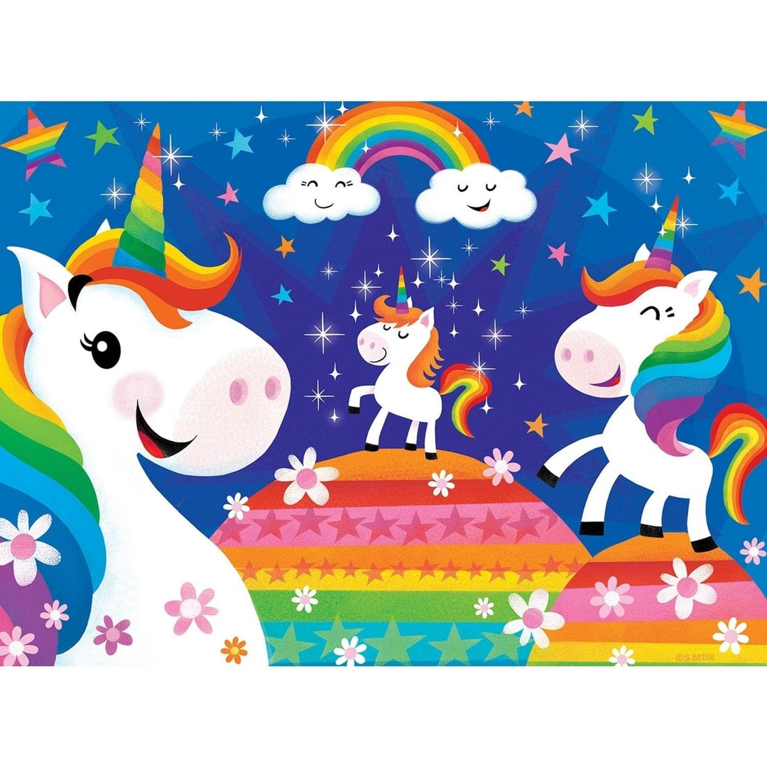 Lil Puzzler Rainbow Unicorns 24 Piece Jigsaw Puzzle for Kids Ages 3+ 19x14 inch Image 2