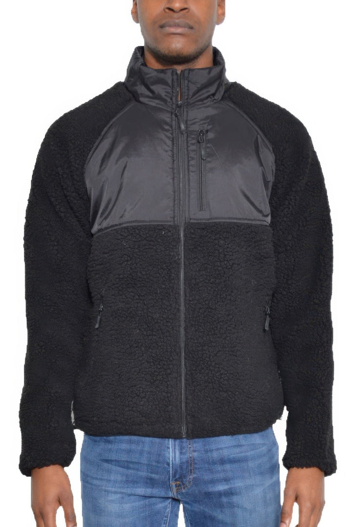 Full Zip Sherpa Fleece Jacket Image 1