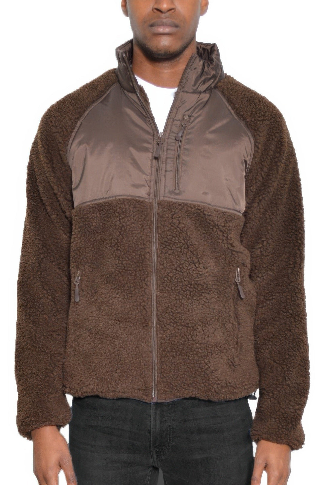 Full Zip Sherpa Fleece Jacket Image 2