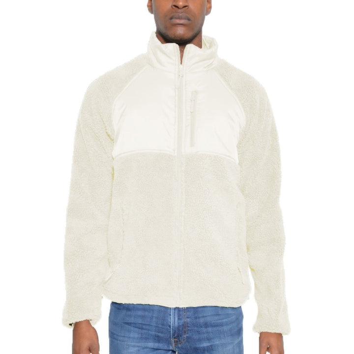 Full Zip Sherpa Fleece Jacket Image 3