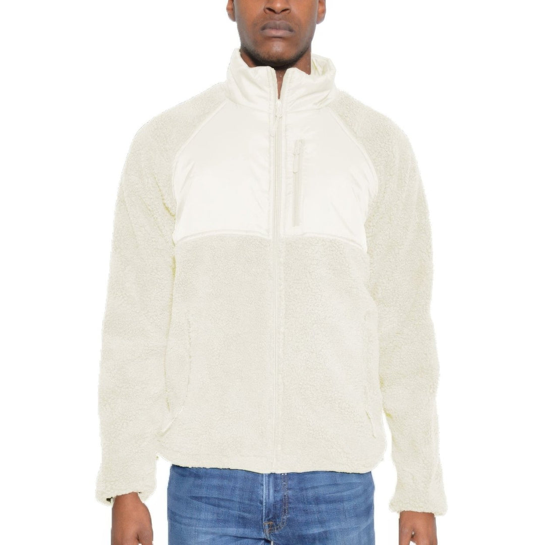 Full Zip Sherpa Fleece Jacket Image 1