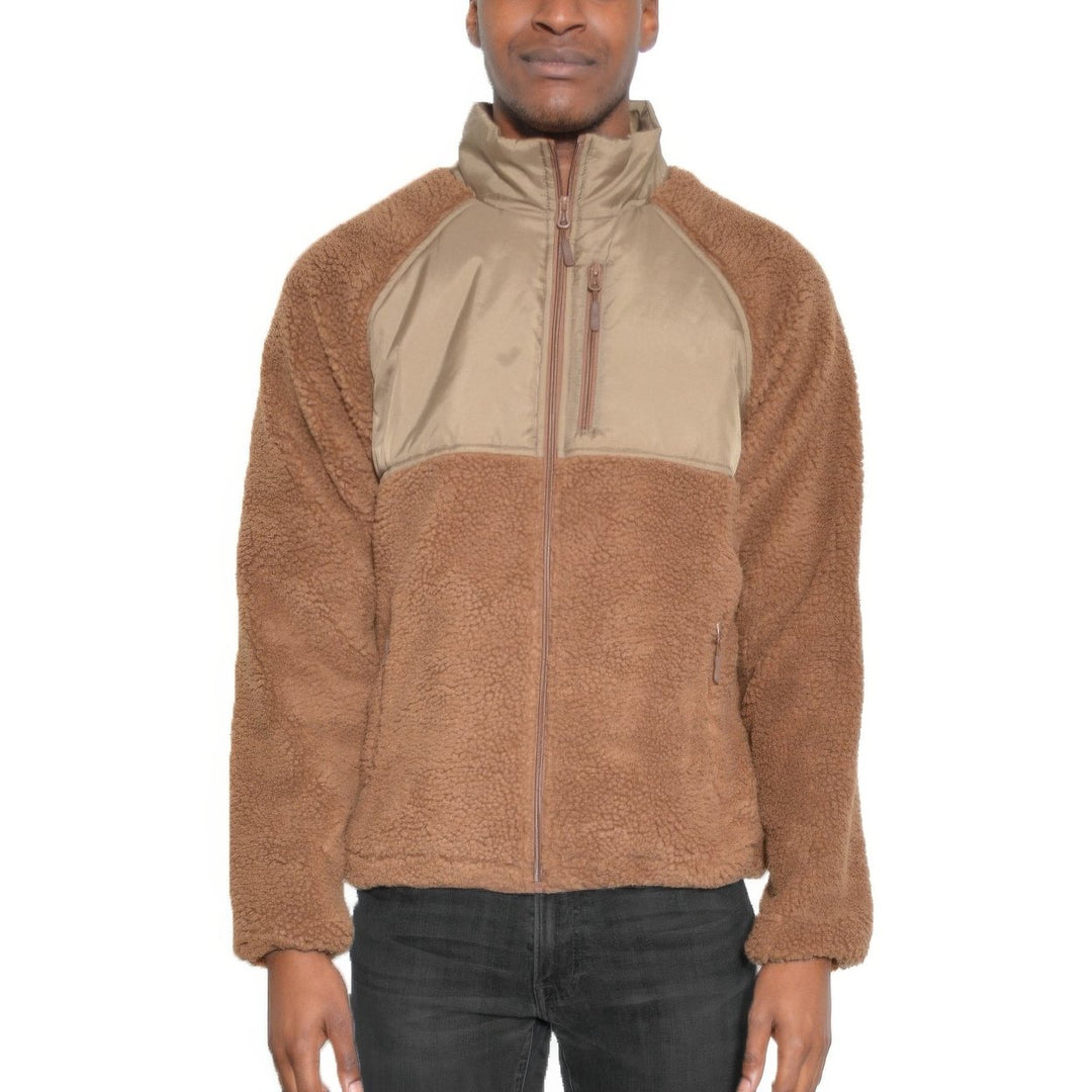 Full Zip Sherpa Fleece Jacket Image 4