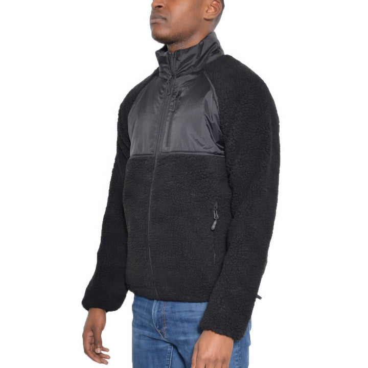 Full Zip Sherpa Fleece Jacket Image 6