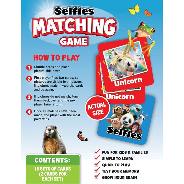 MasterPieces Selfies Matching Game Fun Family Card Game for Ages 3 and Up Image 3