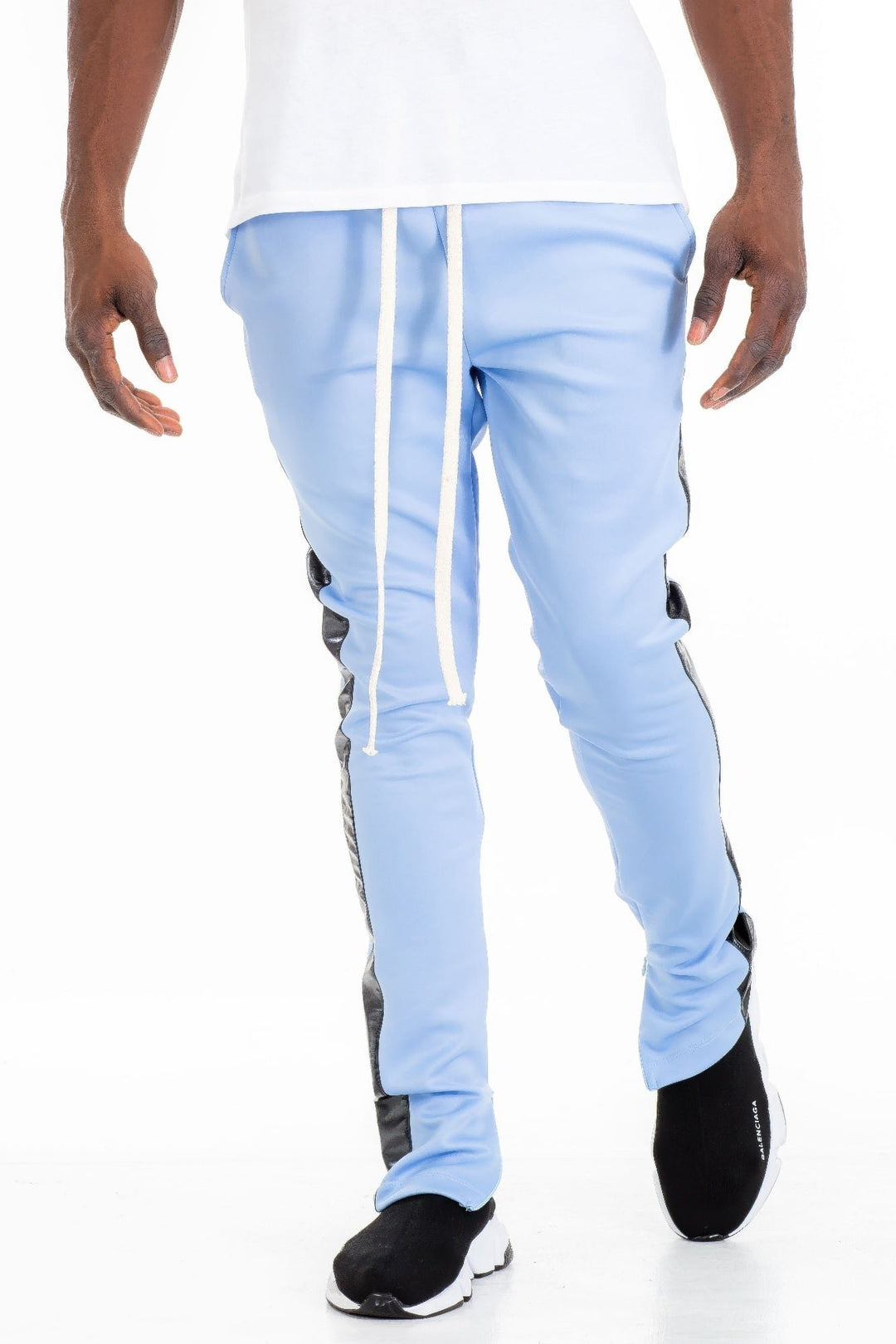 Leather Tape Track Pants Image 1