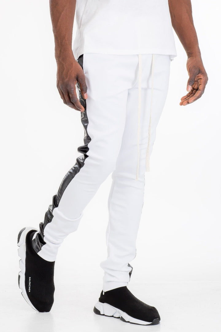 Leather Tape Track Pants Image 8