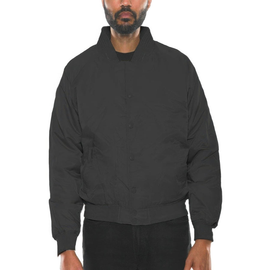 Mens Polyester Windbreaker Winter Bomber Jacket Image 1