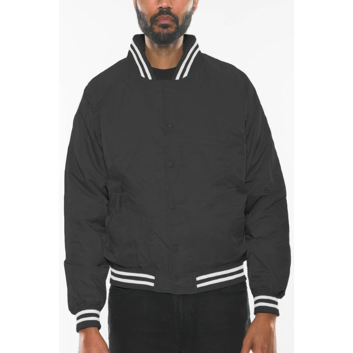 Mens Polyester Windbreaker Winter Bomber Jacket Image 2