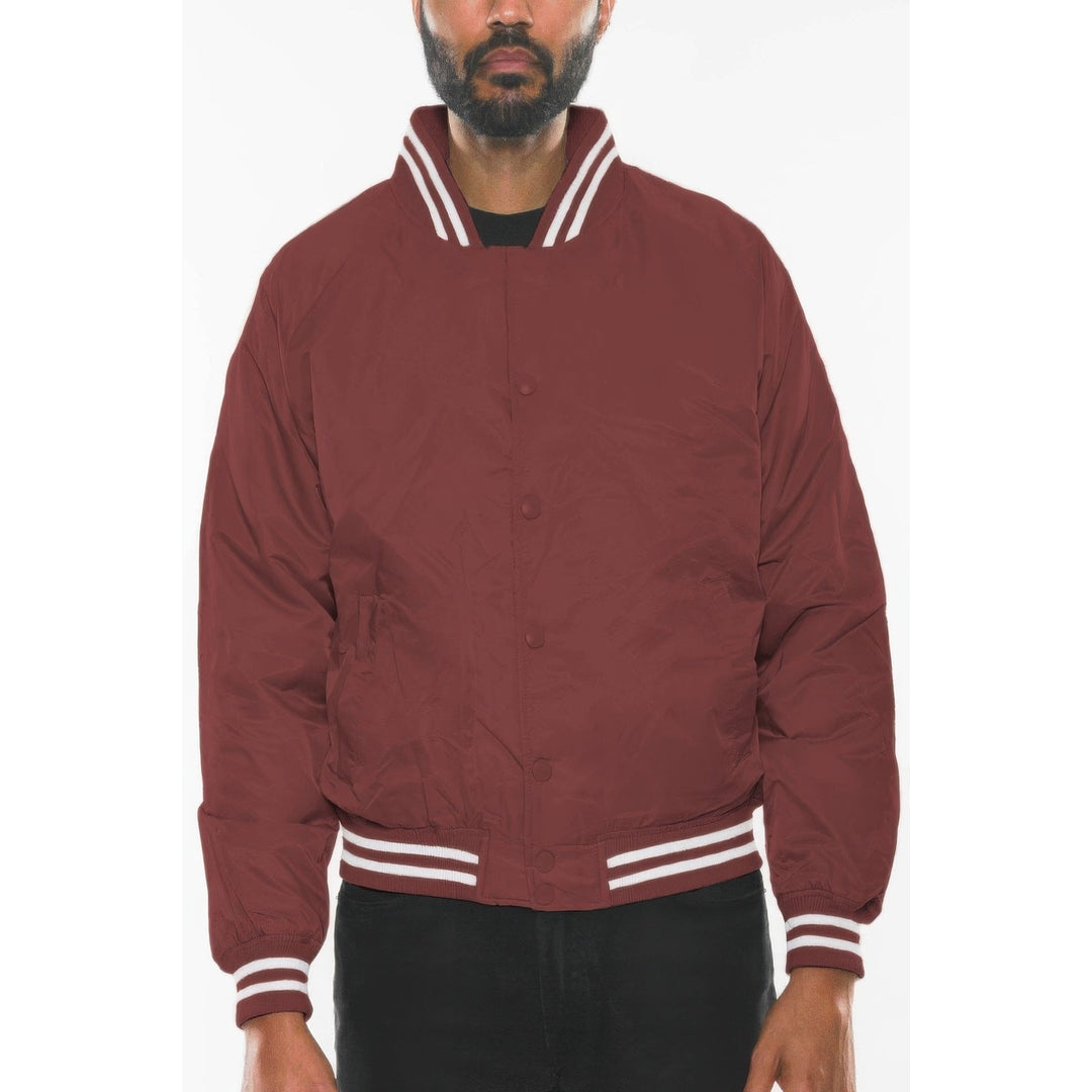 Mens Polyester Windbreaker Winter Bomber Jacket Image 3