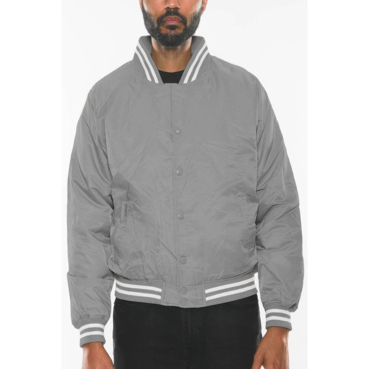 Mens Polyester Windbreaker Winter Bomber Jacket Image 4