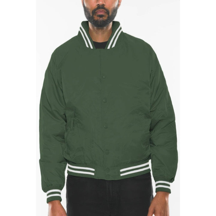 Mens Polyester Windbreaker Winter Bomber Jacket Image 6