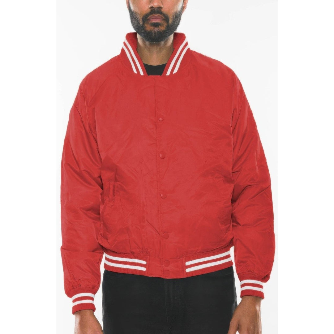 Mens Polyester Windbreaker Winter Bomber Jacket Image 8