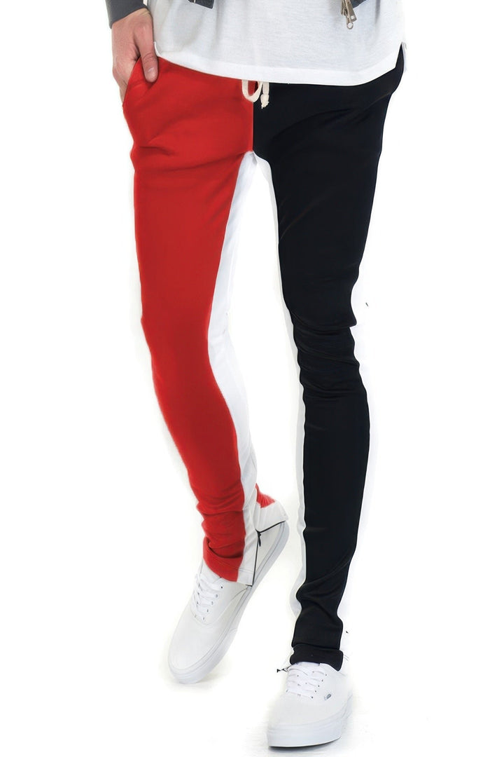 Two Tone Color Block Track Pant Jogger Image 4