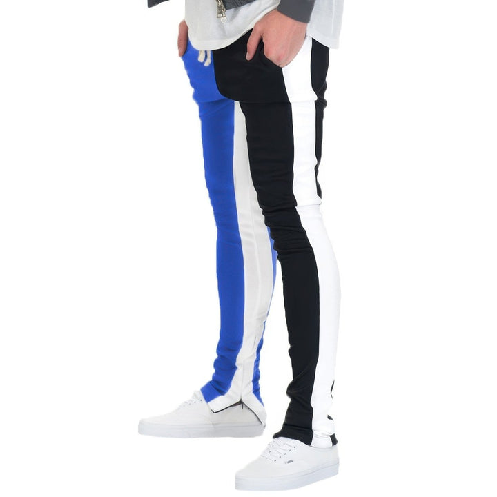 Two Tone Color Block Track Pant Jogger Image 7