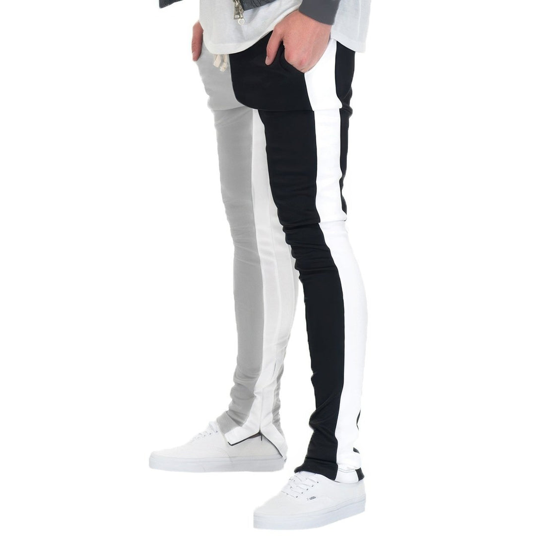 Two Tone Color Block Track Pant Jogger Image 11