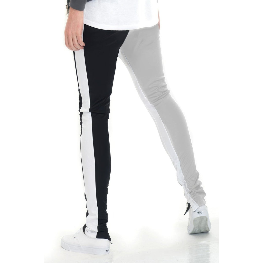 Two Tone Color Block Track Pant Jogger Image 12