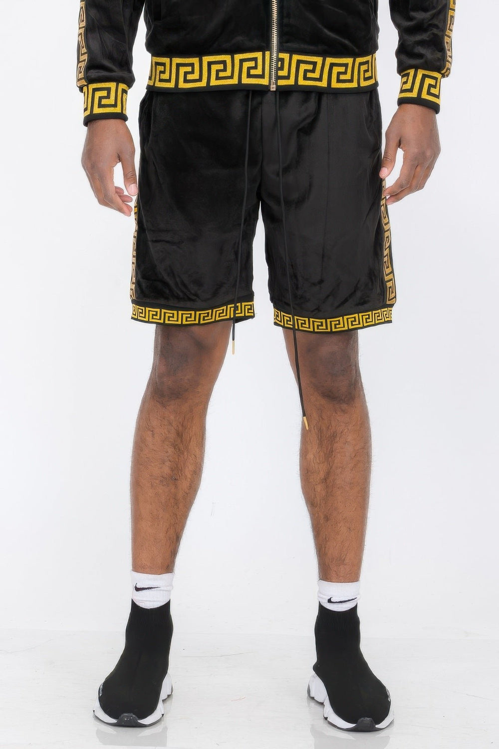 Status Print Velour Shorts Suede Shorts Image 2