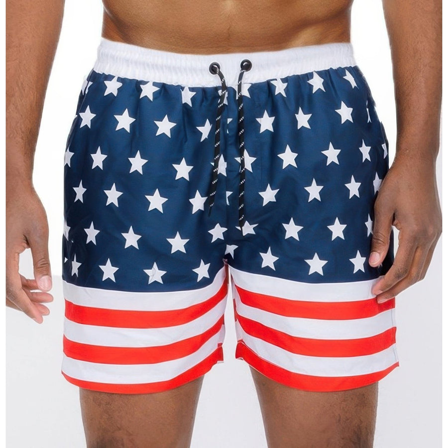 Team Usa Flag Swim Shorts Image 1