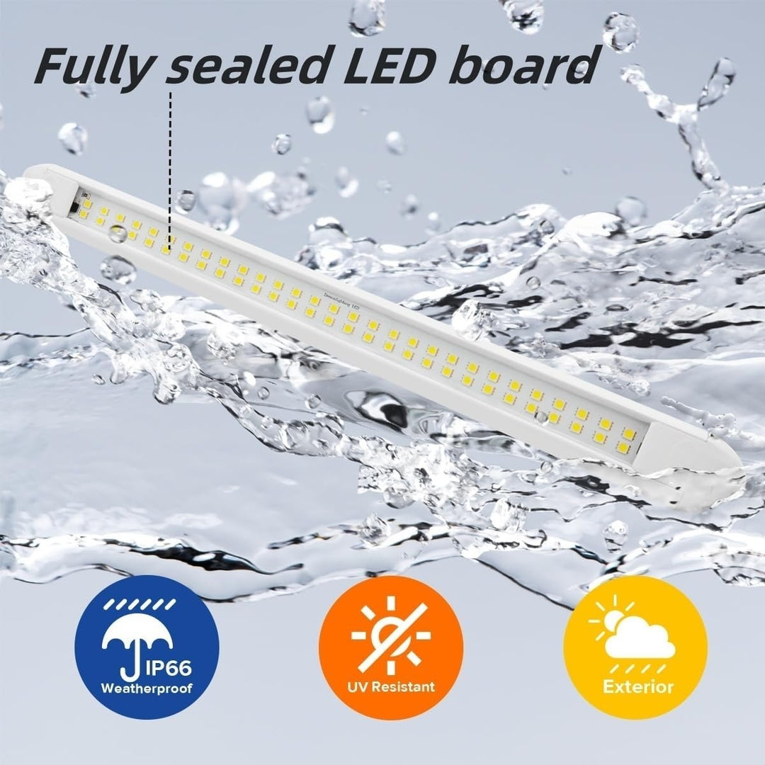 12V LED Light 21.65inch Cool White Utility Fixture Waterproof for RV Trailer Image 2