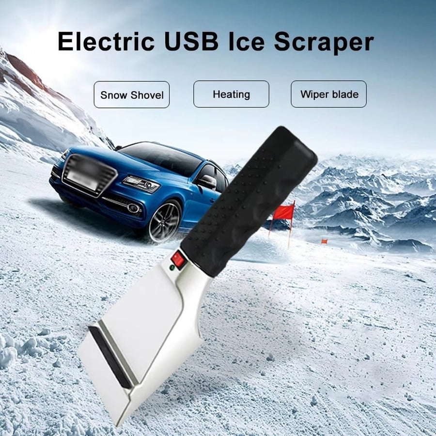 12V Electric Heated Car Ice Scraper Car Windshield Snow Shovel Removal Image 1