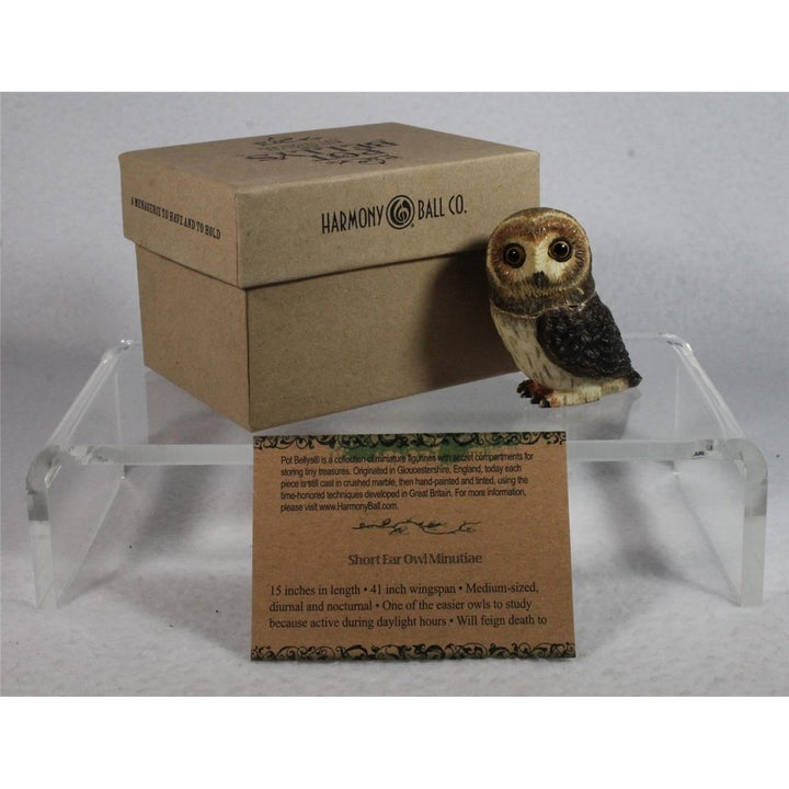 Harmony Kingdom Ball Pot Bellys / Belly Short Ear Owl - PBZOW2 - In Box Image 6