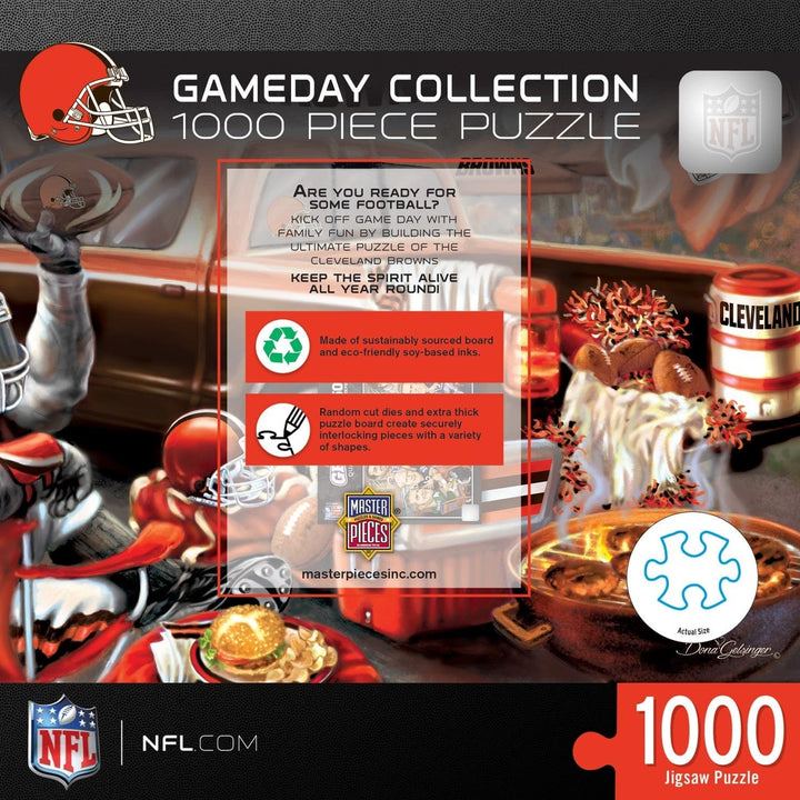 Cleveland Browns 1000 Piece Jigsaw Puzzle NFL 19.25 x 26.75 Eco-Friendly Image 3